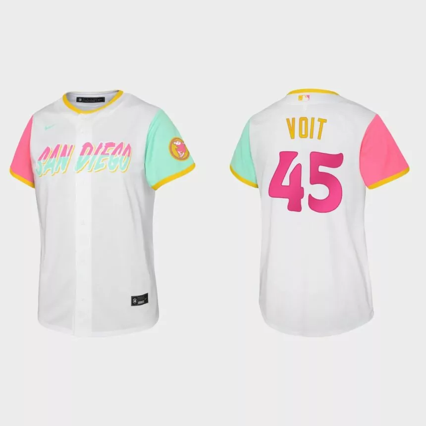 Youth San Diego Padres Luke Voit White 2022 City Connect Replica Jersey
