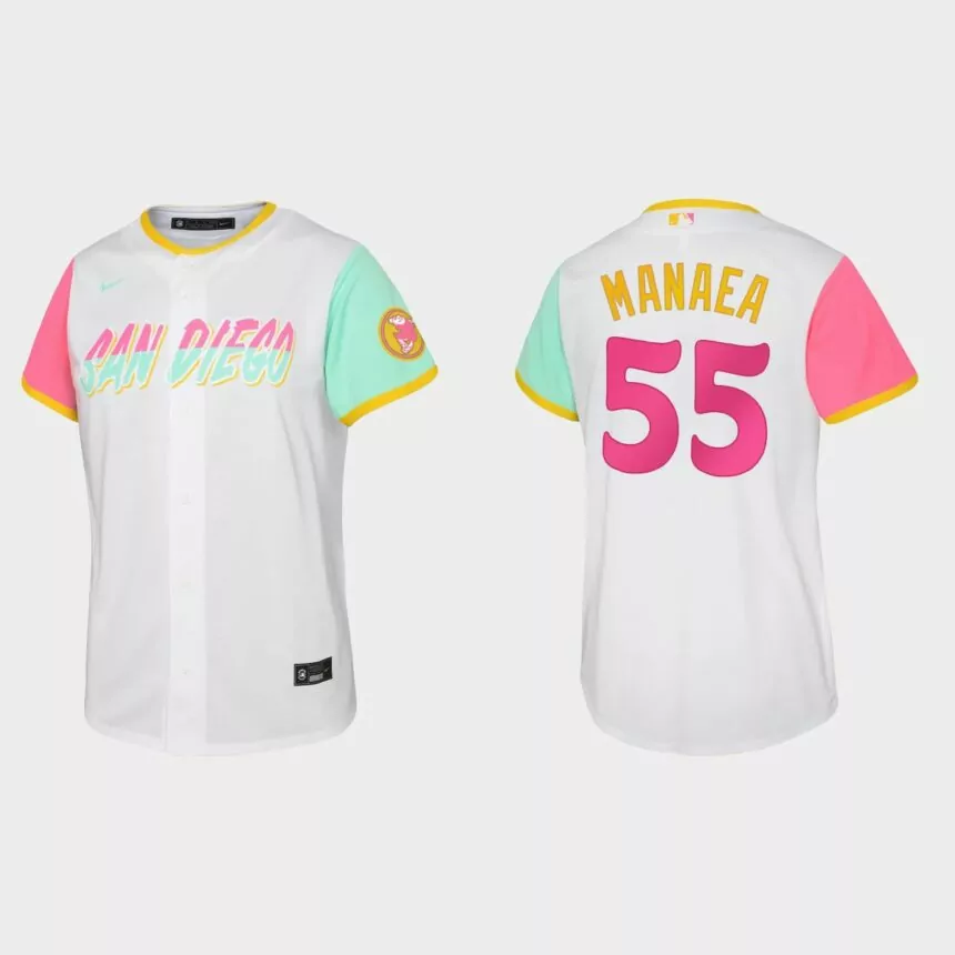 Youth San Diego Padres Sean Manaea White 2022 City Connect Replica Jersey