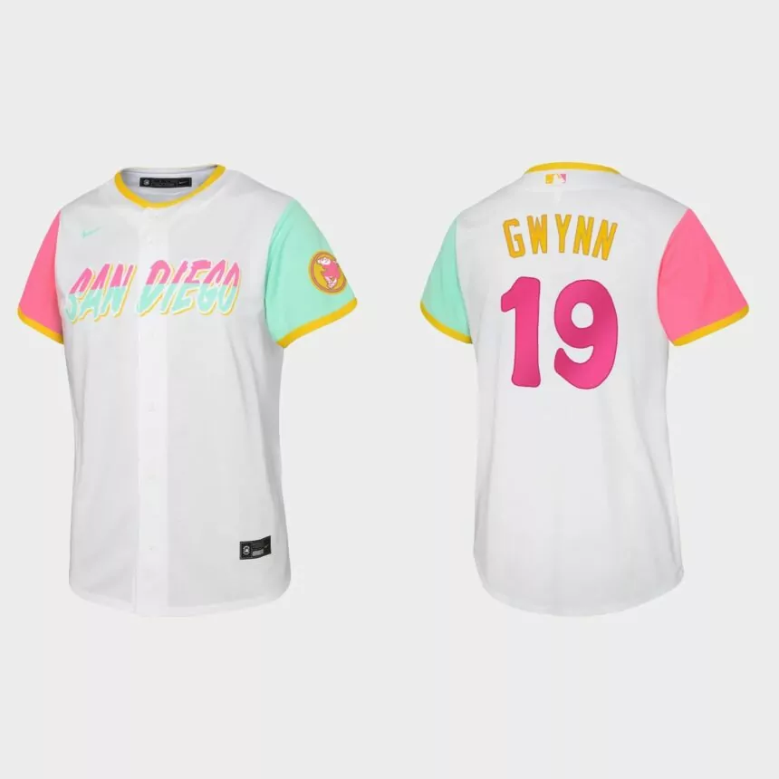 Youth San Diego Padres Tony Gwynn White 2022 City Connect Replica Jersey