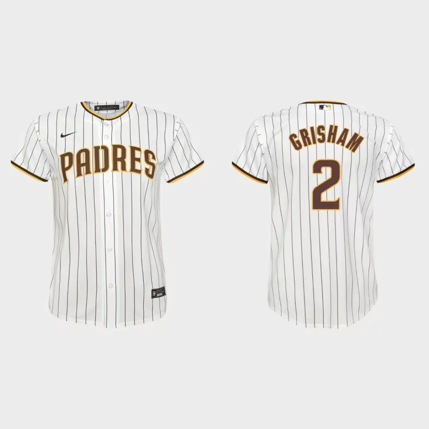 Youth San Diego Padres Trent Grisham White Replica Home Jersey