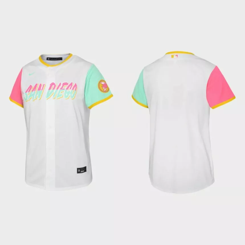 Youth San Diego Padres White 2022 City Connect Replica Team Jersey