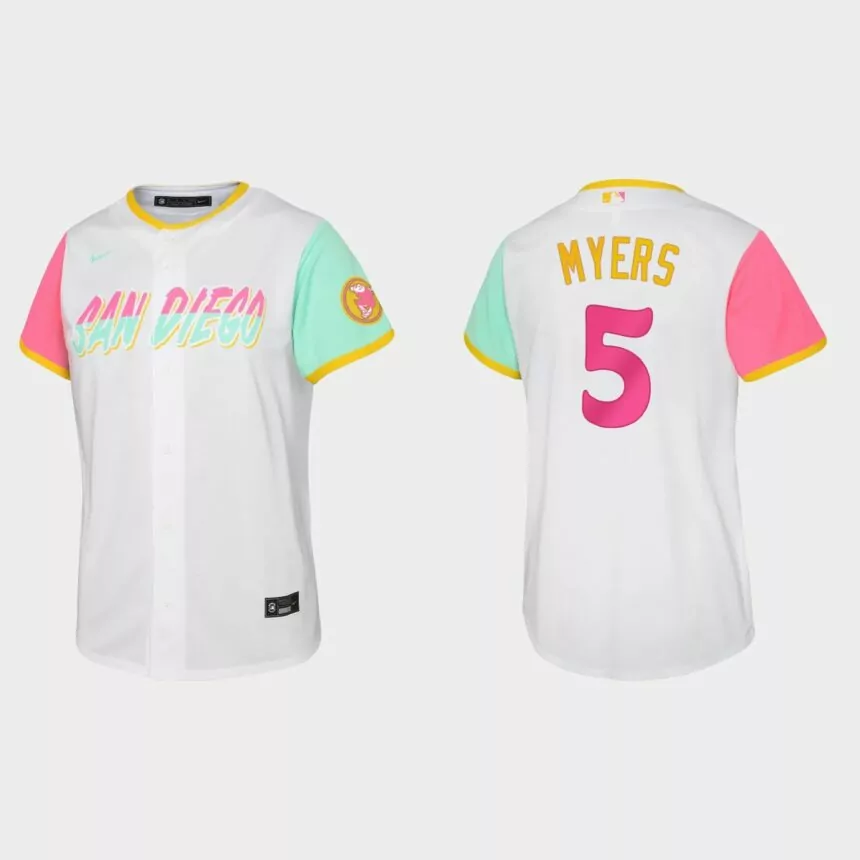 Youth San Diego Padres Wil Myers White 2022 City Connect Replica Jersey