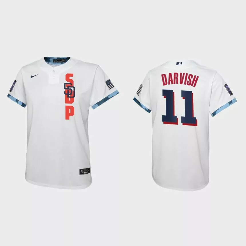 Youth San Diego Padres Yu Darvish White 2021 MLB All-Star Game Jersey
