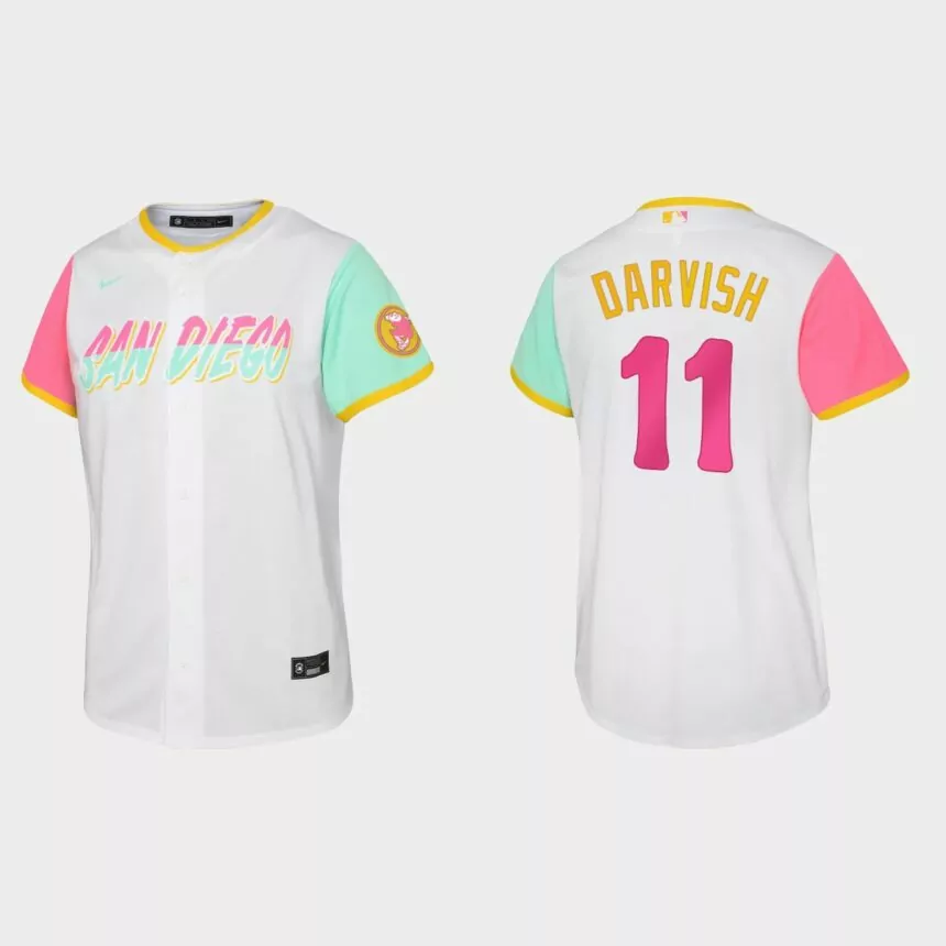 Youth San Diego Padres Yu Darvish White 2022 City Connect Replica Jersey
