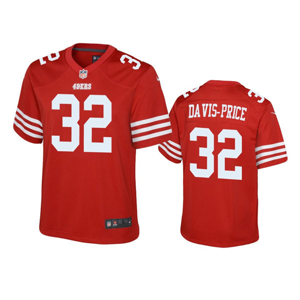 Youth San Francisco 49ers #32 Tyrion Davis-Price Nike Scarlet Limited Player Jersey