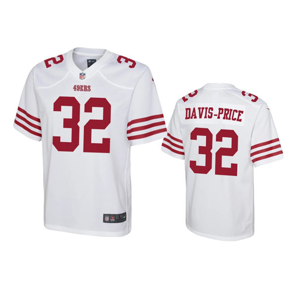 Youth San Francisco 49ers #32 Tyrion Davis-Price Nike White Limited Player Jersey