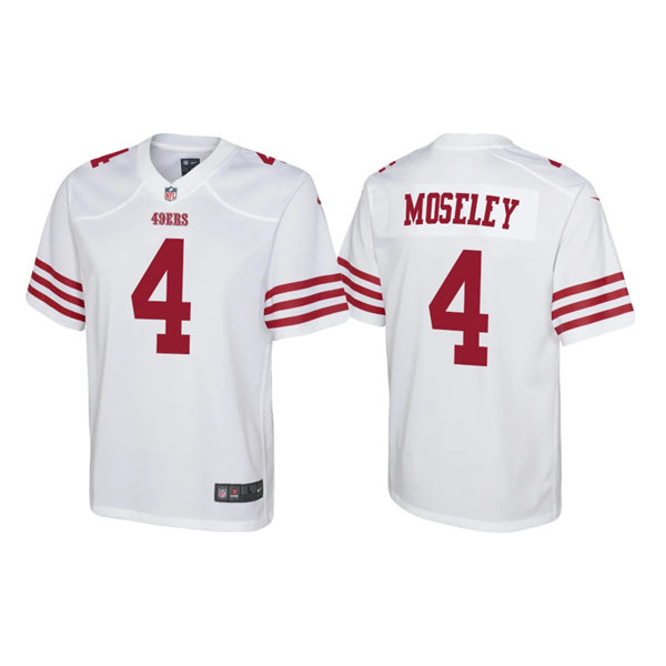 Youth San Francisco 49ers #4 Emmanuel Moseley Nike White Retro Throwback Classic Jersey