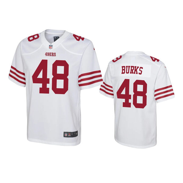 Youth San Francisco 49ers #48 Oren Burks Nike White Limited Player Jersey