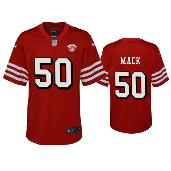 Youth San Francisco 49ers #50 Alex Mack Nike Scarlet Retro 1994 75th Anniversary Throwback Classic Limited Jersey