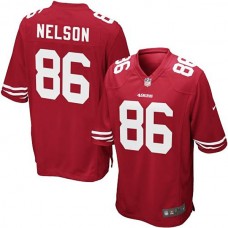 Youth San Francisco 49ers #86 Kyle Nelson Team Color Game Jersey