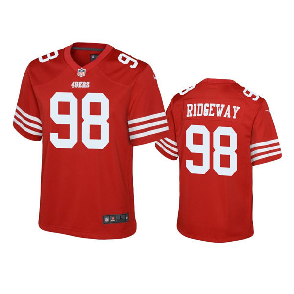 Youth San Francisco 49ers #98 Hassan Ridgeway Nike Scarlet Limited Player Jersey