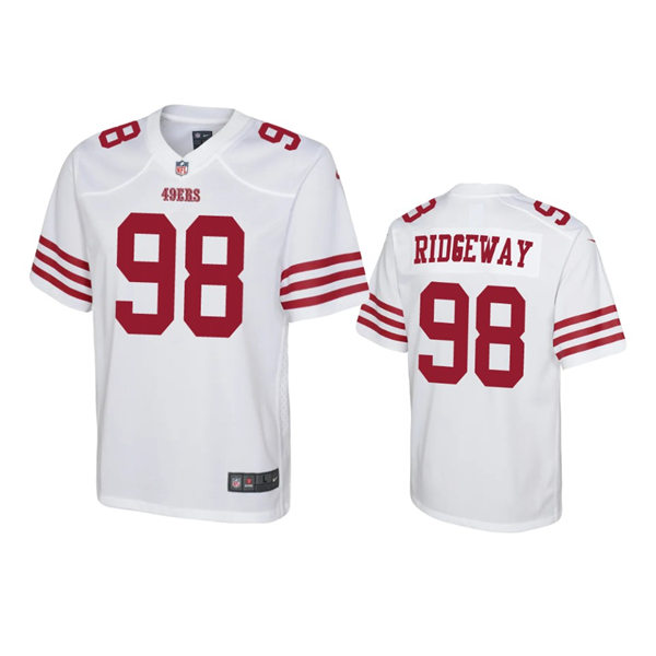 Youth San Francisco 49ers #98 Hassan Ridgeway Nike White Limited Player Jersey