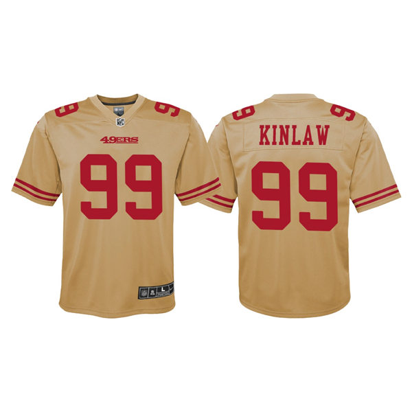 Youth San Francisco 49ers #99 Javon Kinlaw Gold Inverted Game Jersey