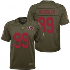 Youth San Francisco 49ers DeForest Buckner Olive 2017 Salute to Service Game Jersey