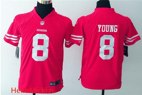 Youth San Francisco 49ers Retired Player #8 Steve Young Scarlet Red NFL Nike Game Jersey