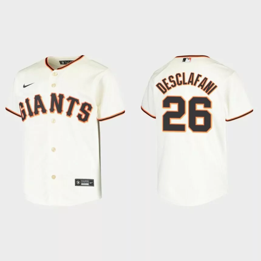 Youth San Francisco Giants #26 Anthony DeSclafani Cream Replica Home Jersey