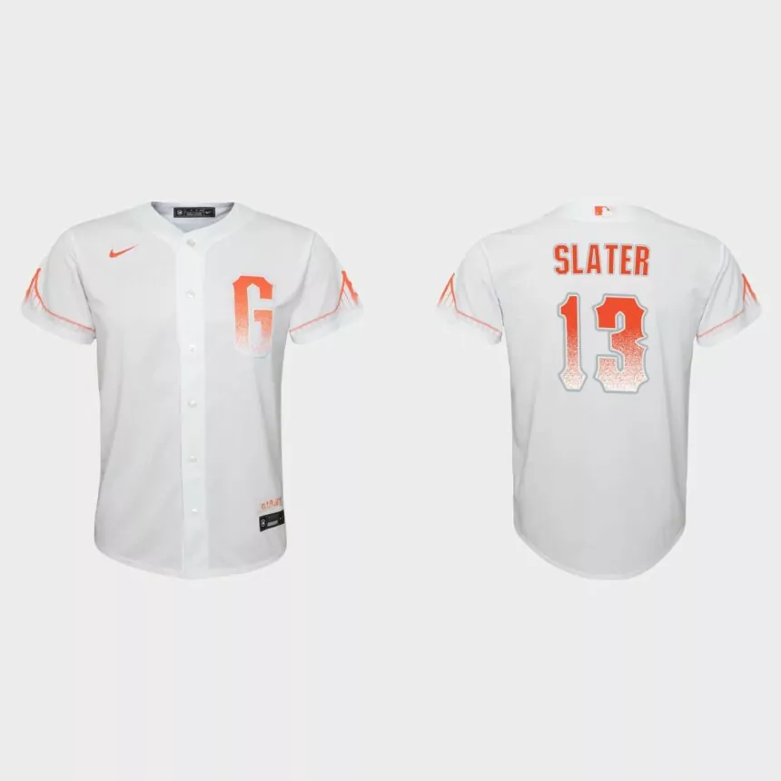 Youth San Francisco Giants Austin Slater White 2021 City Connect Replica Jersey