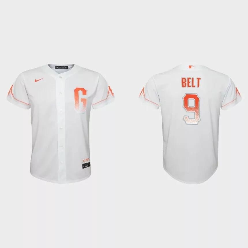 Youth San Francisco Giants Brandon Belt White 2021 City Connect Replica Jersey