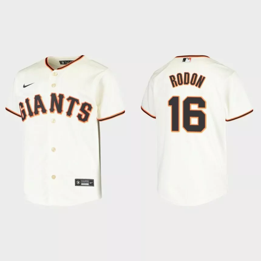 Youth San Francisco Giants Carlos Rodon Cream Replica Home Jersey