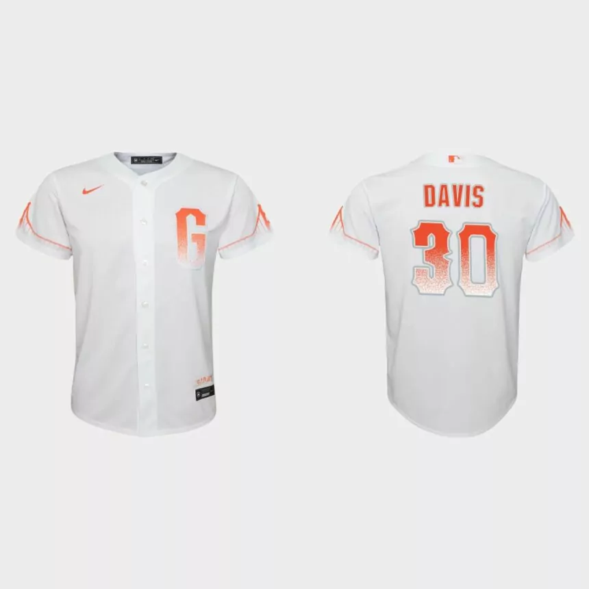 Youth San Francisco Giants Chili Davis White 2021 City Connect Replica Jersey