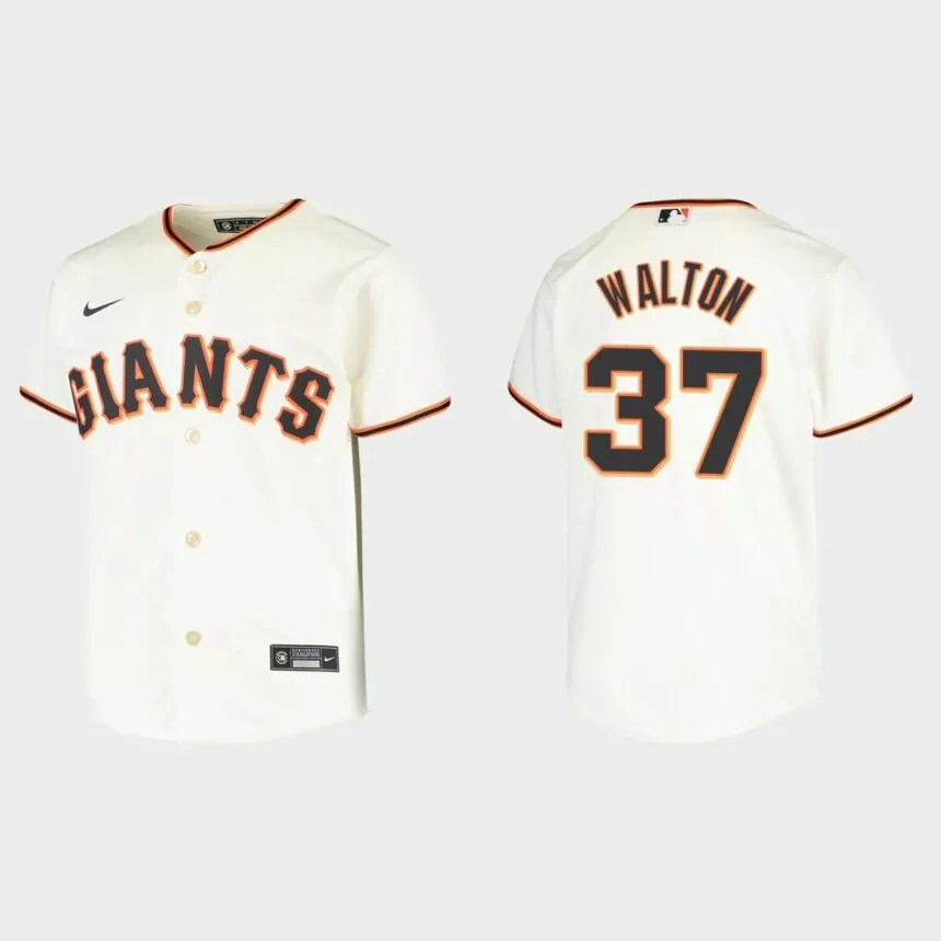 Youth San Francisco Giants Donovan Walton Cream Replica Home Jersey
