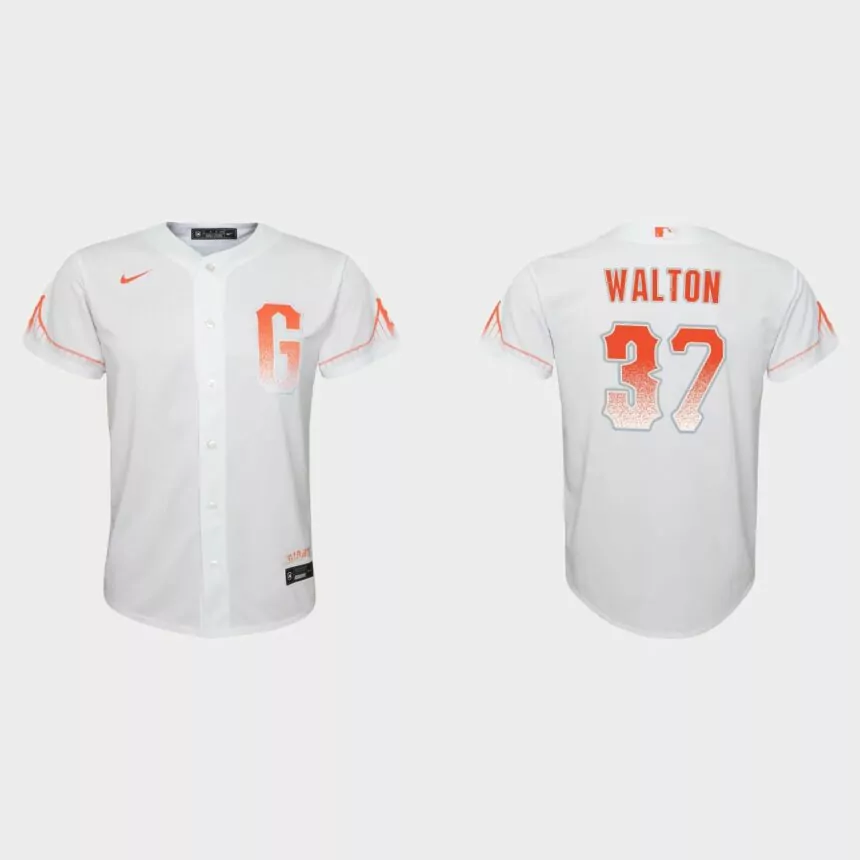 Youth San Francisco Giants Donovan Walton White City Connect Replica Jersey