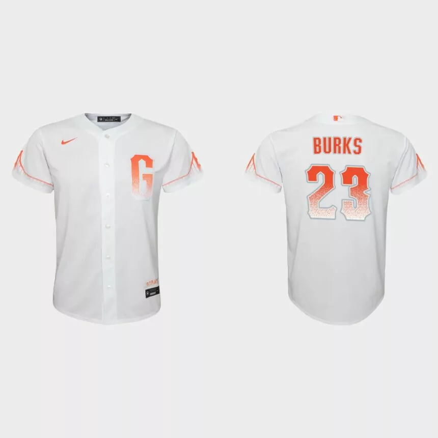 Youth San Francisco Giants Ellis Burks White 2021 City Connect Replica Jersey