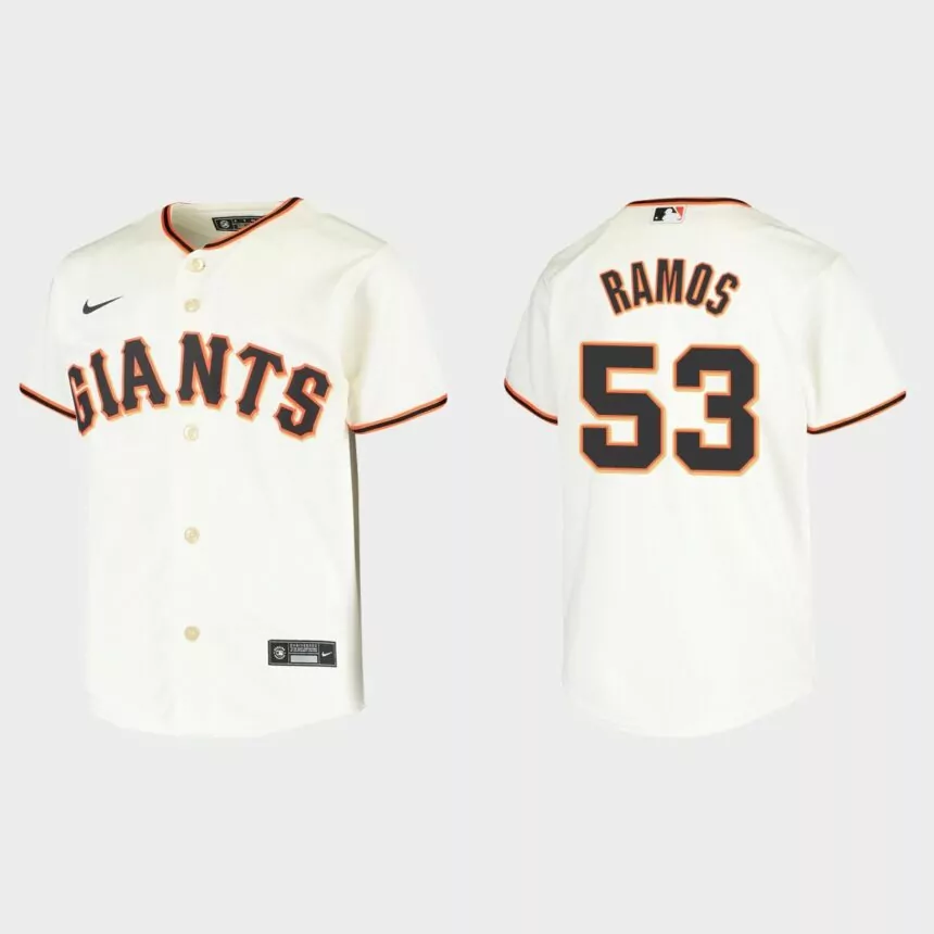 Youth San Francisco Giants Heliot Ramos Cream Replica Home Jersey