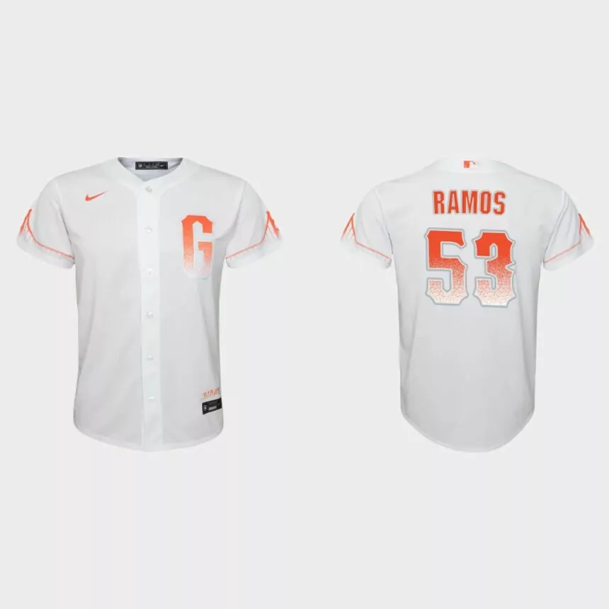 Youth San Francisco Giants Heliot Ramos White City Connect Replica Jersey