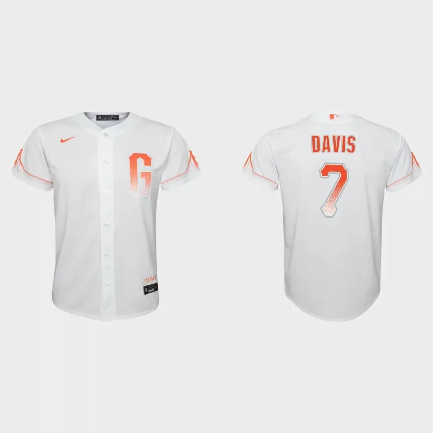 Youth San Francisco Giants J.D. Davis White City Connect Replica Jersey