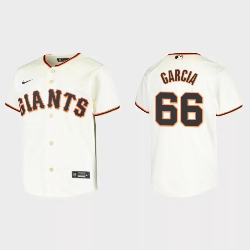 Youth San Francisco Giants Jarlin Garcia Cream Replica Home Jersey