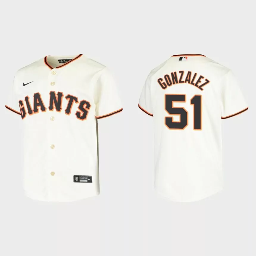 Youth San Francisco Giants Luis Gonzalez Cream Replica Home Jersey