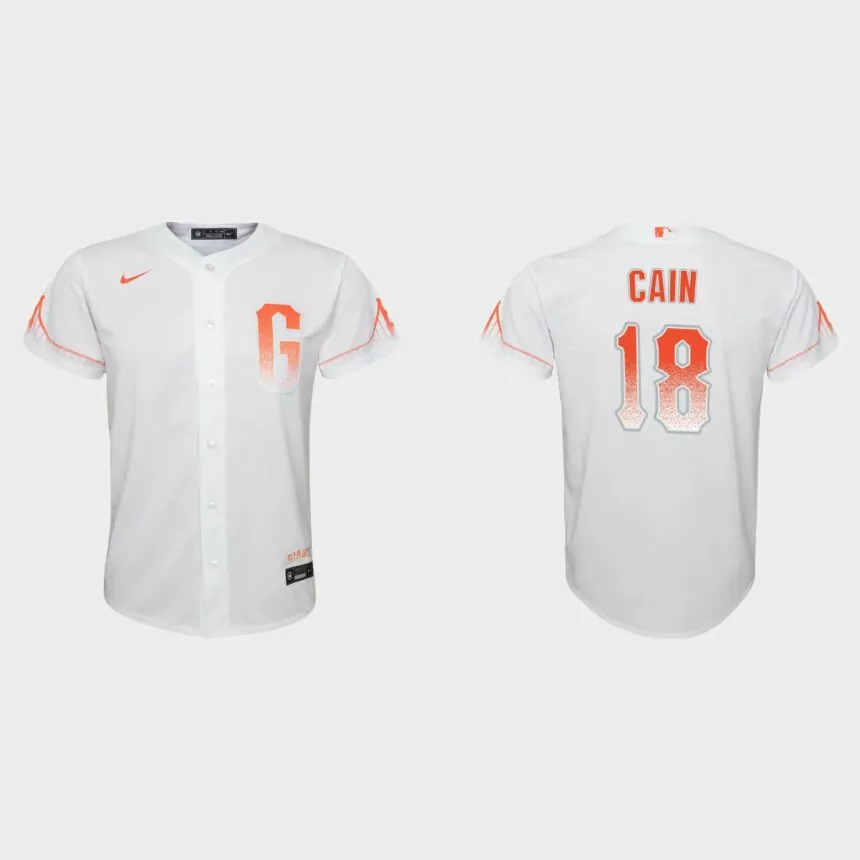 Youth San Francisco Giants Matt Cain White 2021 City Connect Replica Jersey