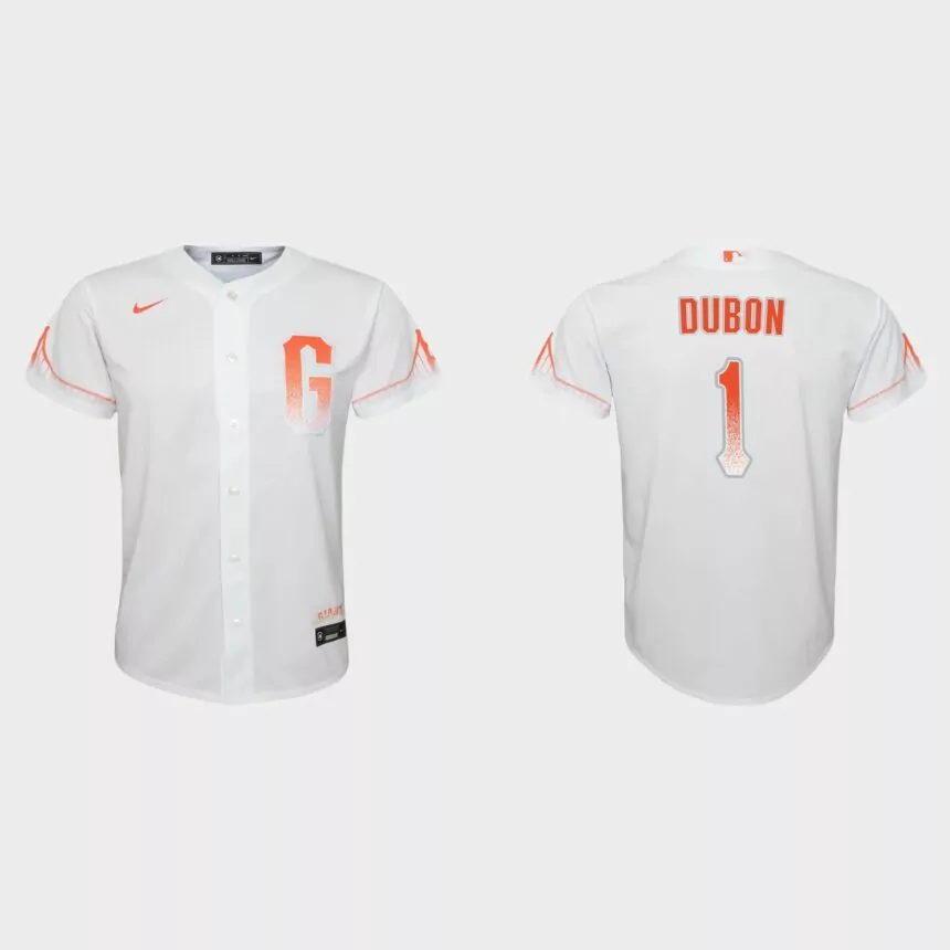 Youth San Francisco Giants Mauricio Dubon White 2021 City Connect Replica Jersey