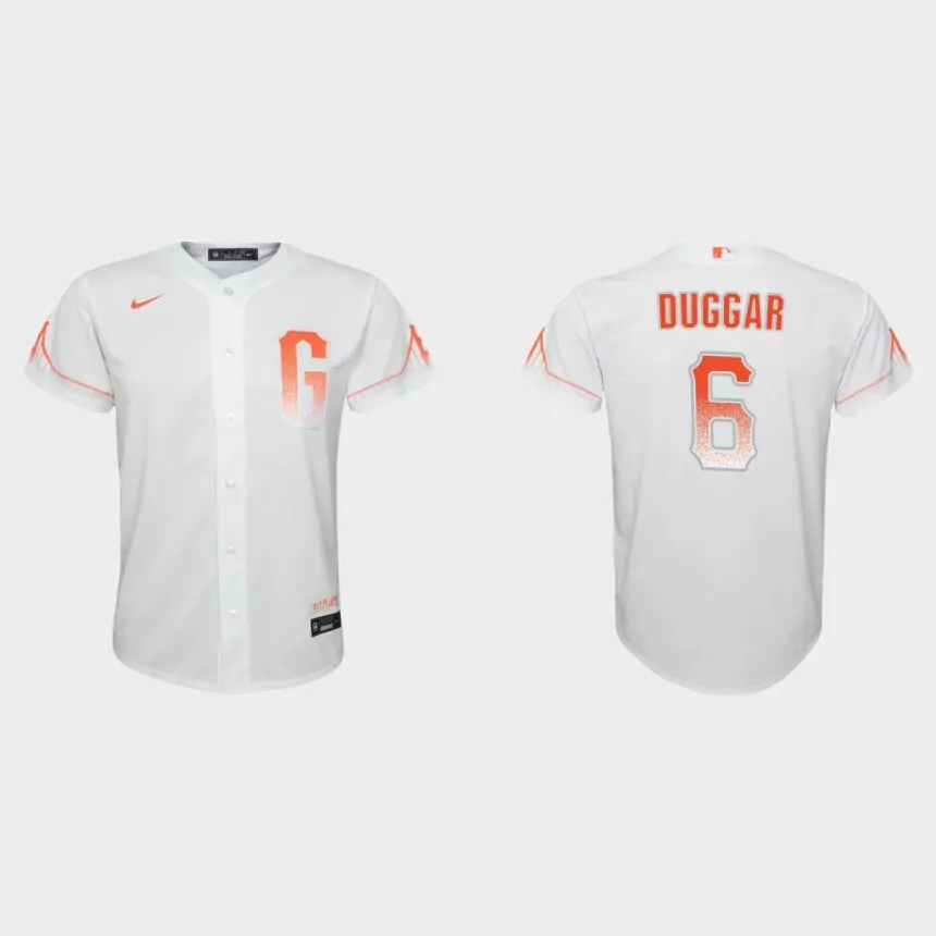 Youth San Francisco Giants Steven Duggar White 2021 City Connect Replica Jersey