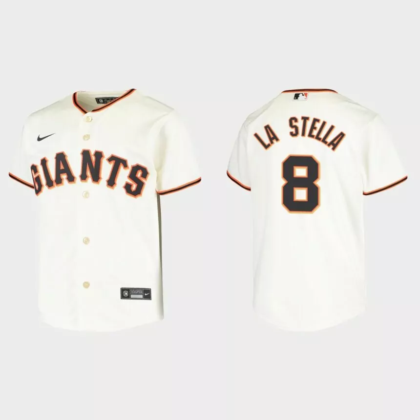 Youth San Francisco Giants Tommy La Stella Cream Replica Home Jersey