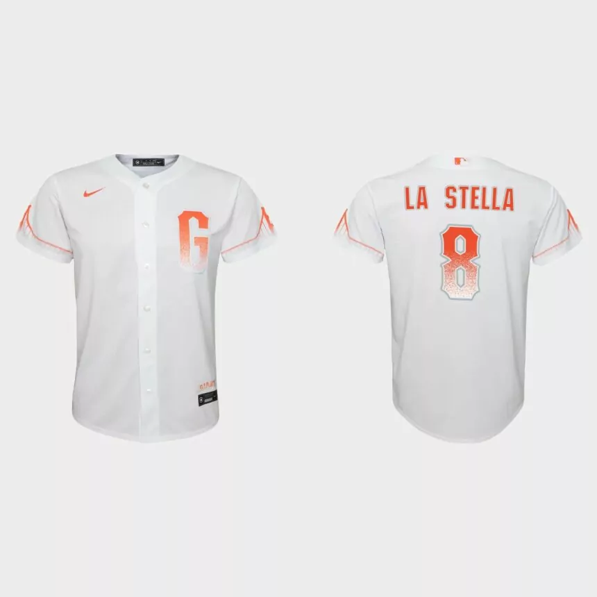 Youth San Francisco Giants Tommy La Stella White City Connect Replica Jersey