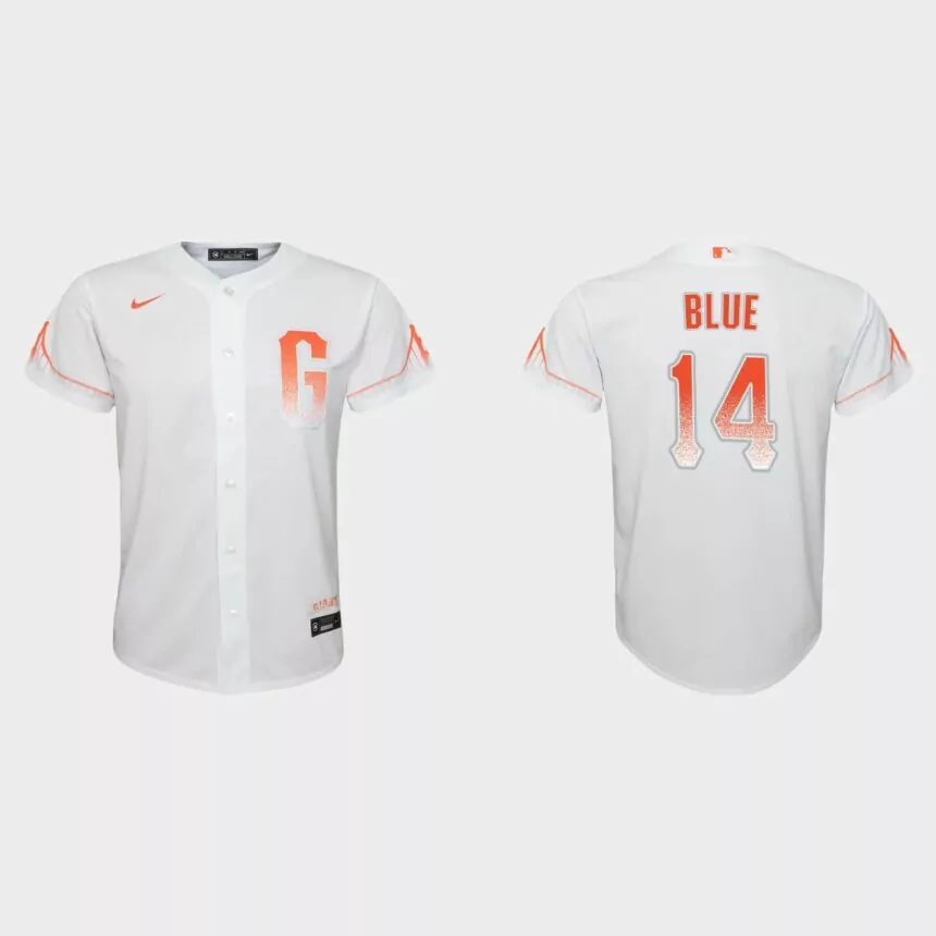 Youth San Francisco Giants Vida Blue White 2021 City Connect Replica Jersey