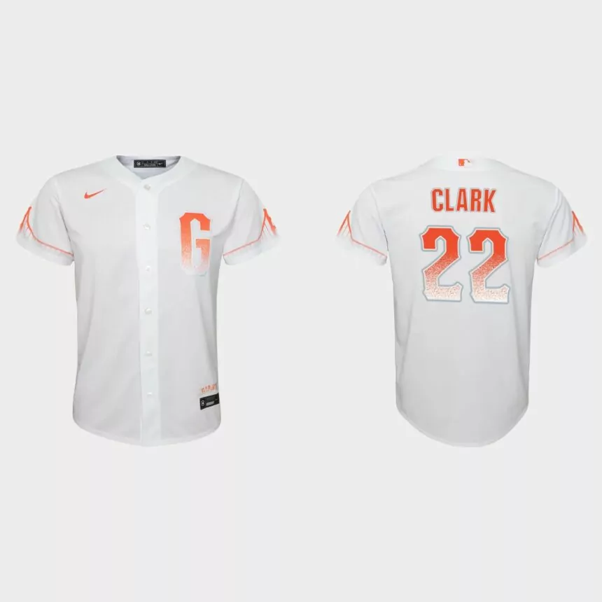 Youth San Francisco Giants Will Clark White 2021 City Connect Replica Jersey