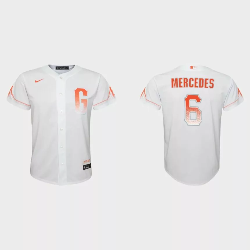 Youth San Francisco Giants Yermin Mercedes White City Connect Replica Jersey