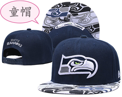 Youth Seahawks Team Logo Navy Adjustable Hat GS