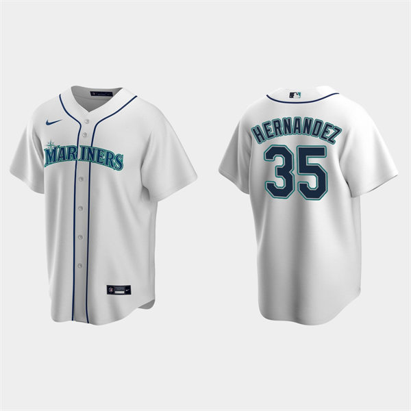 Youth Seattle Mariners #35 Teoscar Hernandez White Home CoolBase Jersey