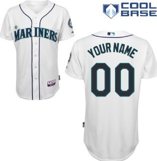 Youth Seattle Mariners Customized White Jersey