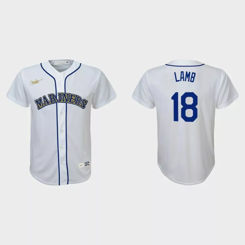 Youth Seattle Mariners Jake Lamb White Cooperstown Collection Jersey