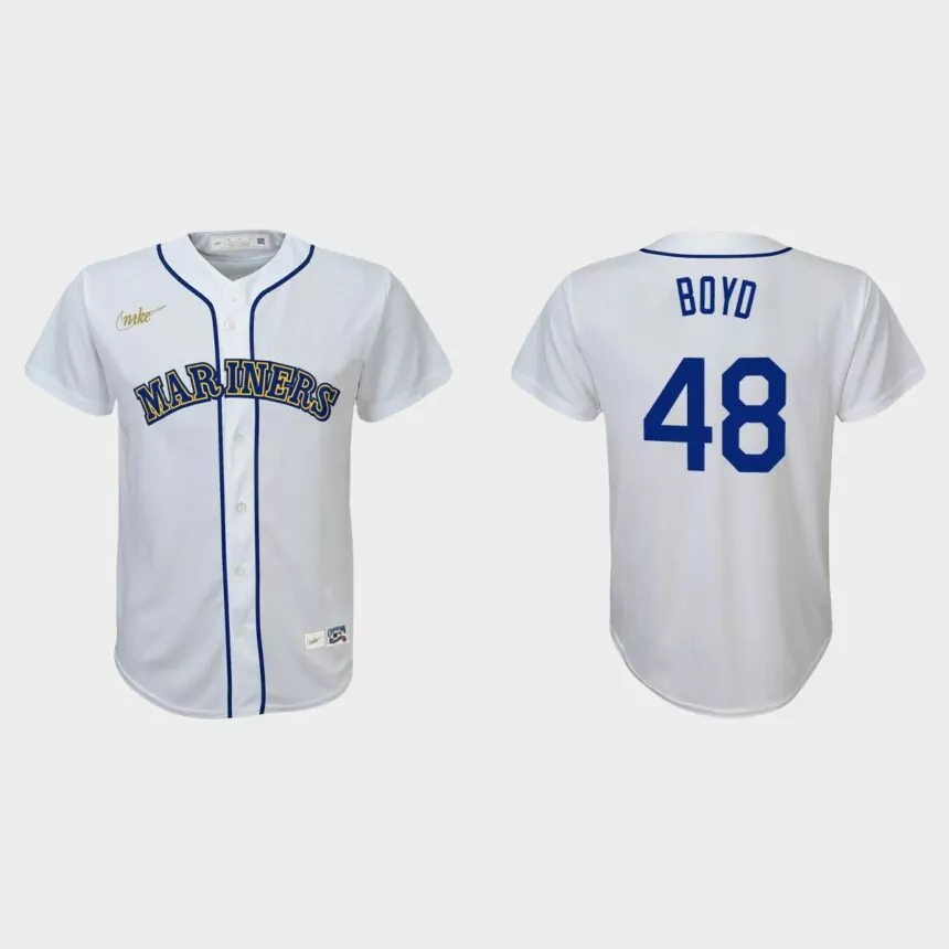 Youth Seattle Mariners Matthew Boyd White Cooperstown Collection Jersey
