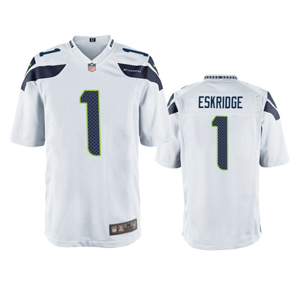 Youth Seattle Seahawks #1 D'Wayne Eskridge Nike White Vapor Limited Jersey