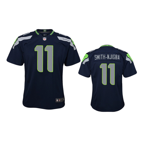 Youth Seattle Seahawks #11 Jaxon Smith-Njigba Nike Navy Team Color Limited Jersey