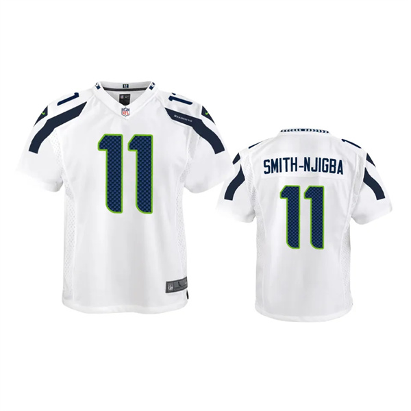 Youth Seattle Seahawks #11 Jaxon Smith-Njigba Nike White Vapor Limited Jersey