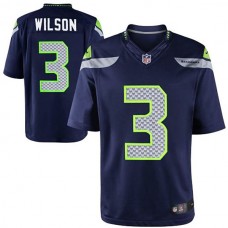Youth Seattle Seahawks #3 Russell Wilson College Navy Limited Jersey