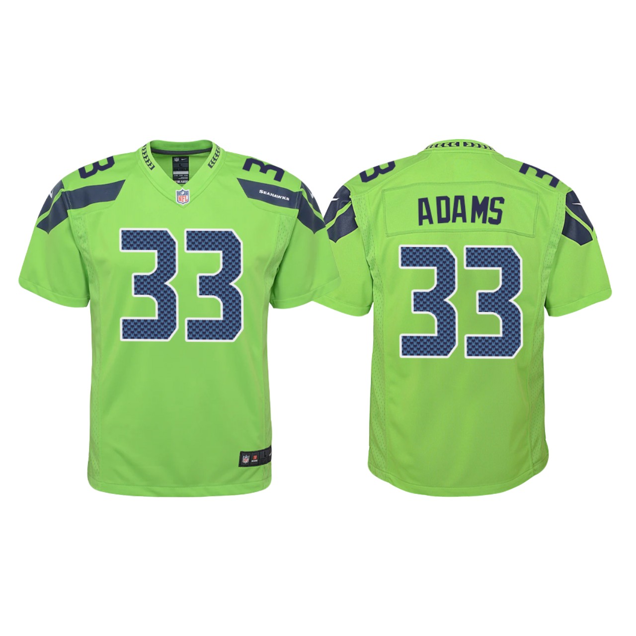Youth Seattle Seahawks #33 Jamal Adams Nike Neon Green Color Rush Limited Jersey